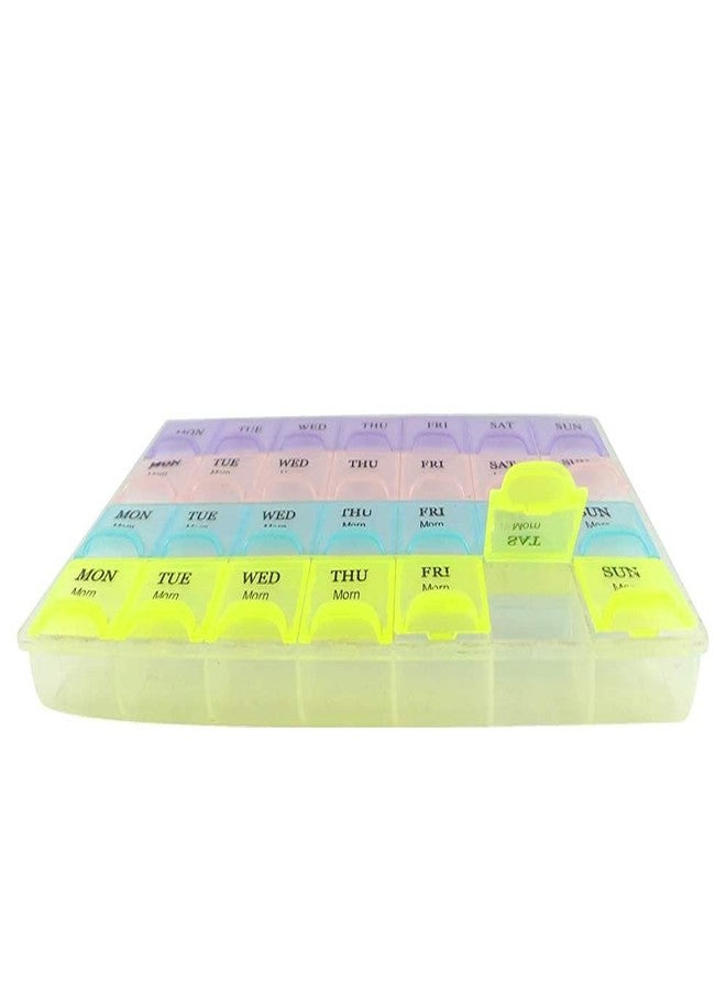 DIY Crafts DIY DIYC-10488 Crafts 28 Days 4 Weeks for 7 Days Pill Medicine Box Organizer for Vitamins Tablets Health & Care Dno# 19 (Pack of 1 Pc - Image 2
